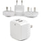 StarTech.com Travel USB Wall Charger - 2 Port - White - Universal Travel Adapter - International Power Adapter - USB Charger
