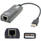 AddOn 8in Lenovo 0A36322 Compatible USB 3.0 (A) Male to RJ-45 Female Gray & Black Network Adapter Cable