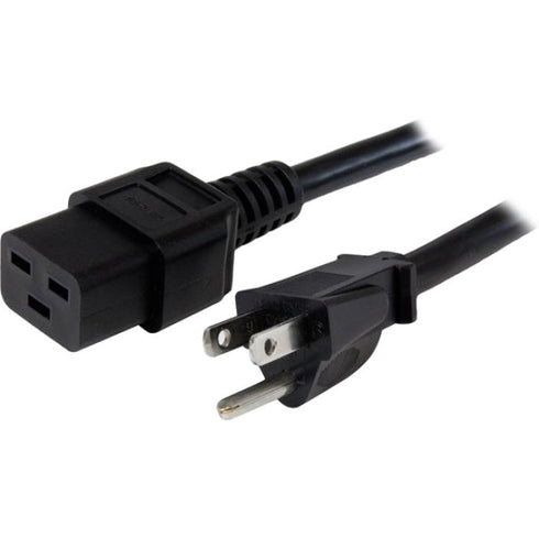 StarTech.com 3 ft Heavy Duty 14 AWG Computer Power Cord - NEMA 5-15P to C19
