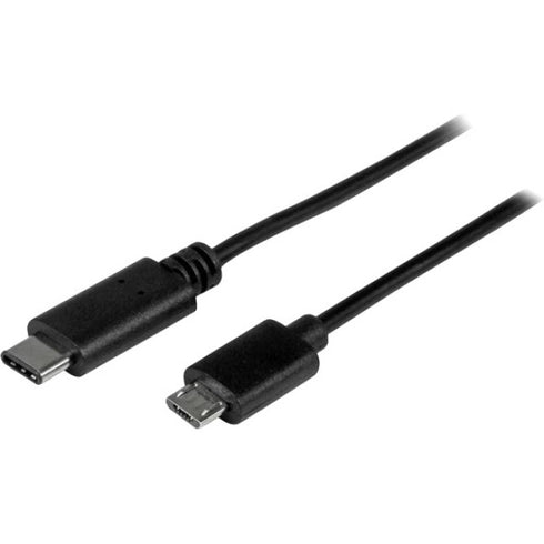 StarTech.com 1m 3ft USB-C to Micro-B Cable M-M - USB 2.0 - Micro USB Type C - Connect to USB C laptops such as Apple MacBook, Chromebook Pixel & more