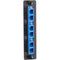 Black Box Standard Adapter Panel, Ceramic Sleeves, (3) Duplex SC Pairs, Blue