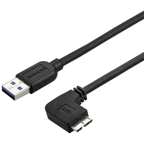 StarTech.com 2m 6 ft Slim Micro USB 3.0 Cable - M-M - USB 3.0 A to Right-Angle Micro USB - USB 3.1 Gen 1 (5 Gbps)