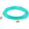 AddOn 15m HP QK735A Compatible LC (Male) to LC (Male) Aqua OM4 Duplex Fiber OFNR (Riser-Rated) Patch Cable