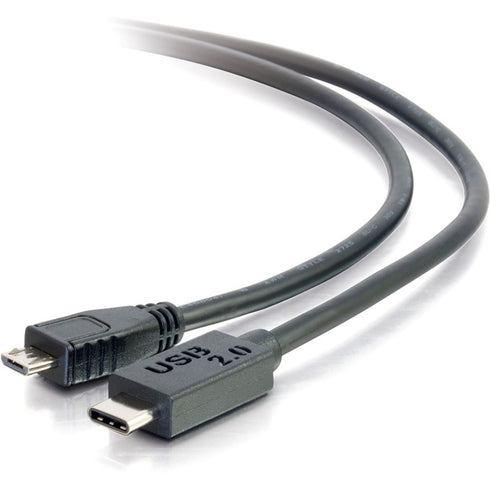 C2G 10ft USB 2.0 USB Type C to USB Micro B Cable M-M - USB C Cable Black