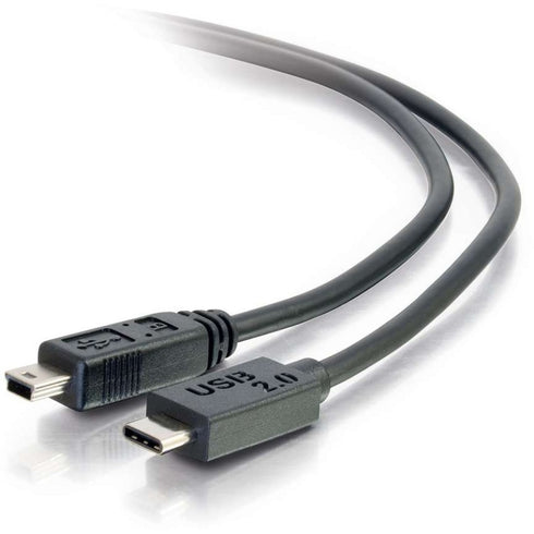 C2G 3ft USB 2.0 USB Type C to USB Mini B Cable M-M - USB C Cable Black