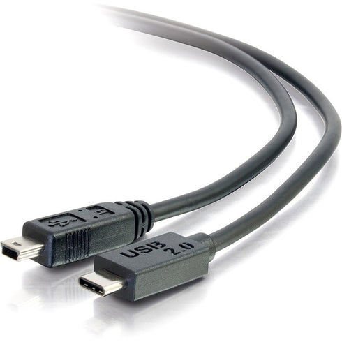 C2G 6ft USB 2.0 USB Type C to USB Mini B Cable M-M - USB C Cable Black