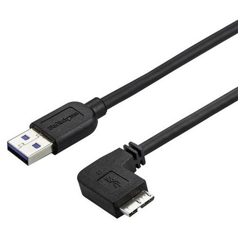 StarTech.com 1m 3 ft Slim Micro USB 3.0 Cable - M-M - USB 3.0 A to Right-Angle Micro USB - USB 3.1 Gen 1 (5 Gbps)
