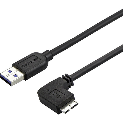 StarTech.com 1m 3 ft Slim Micro USB 3.0 Cable - M-M - USB 3.0 A to Right-Angle Micro USB - USB 3.1 Gen 1 (5 Gbps)