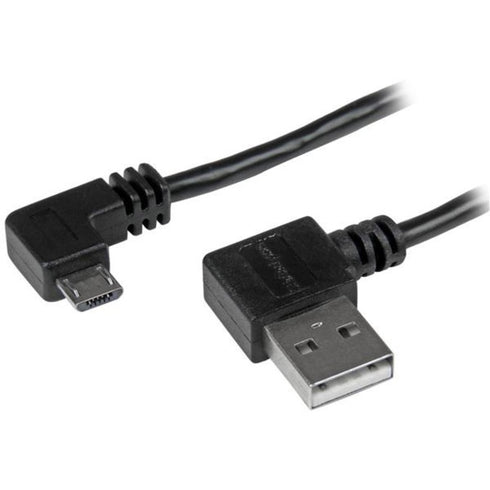 StarTech.com 1m 3 ft Micro-USB Cable with Right-Angled Connectors - M-M - USB A to Micro B Cable