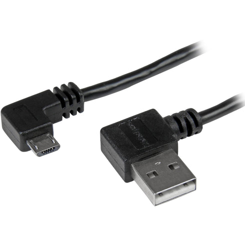 StarTech.com 1m 3 ft Micro-USB Cable with Right-Angled Connectors - M-M - USB A to Micro B Cable