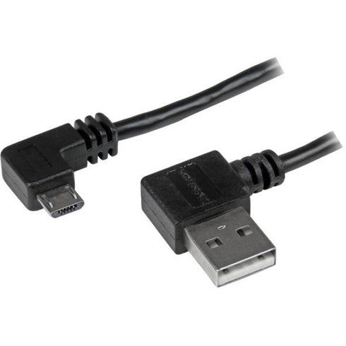 StarTech.com 2m 6 ft Micro-USB Cable with Right-Angled Connectors - M-M - USB A to Micro B Cable