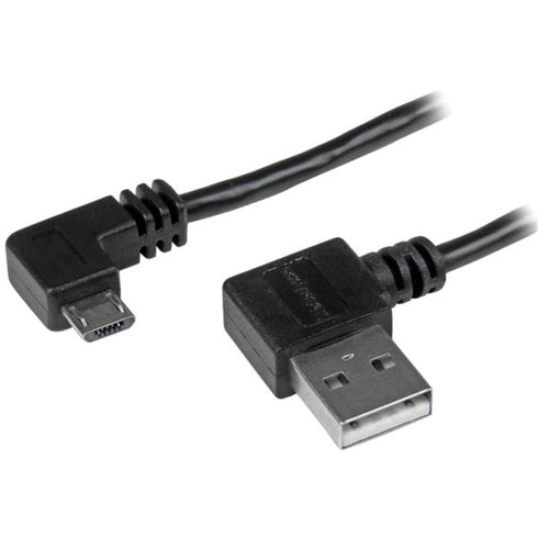 StarTech.com 2m 6 ft Micro-USB Cable with Right-Angled Connectors - M-M - USB A to Micro B Cable
