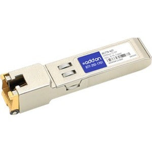 AddOn HP J8177B Compatible TAA Compliant 10-100-1000Base-TX SFP Transceiver (Copper, 100m, RJ-45)