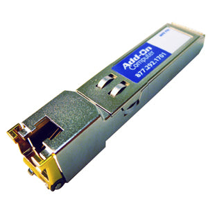 AddOn HP J8177C Compatible TAA Compliant 10-100-1000Base-TX SFP Transceiver (Copper, 100m, RJ-45)
