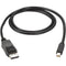 Black Box Mini DisplayPort to DisplayPort Cable, MM, 3-ft. (0.9-m)
