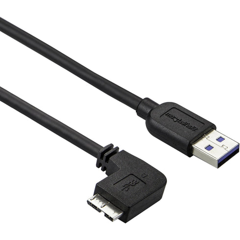 StarTech.com 0.5m 20in Slim Micro USB 3.0 Cable - M-M - USB 3.0 A to Left-Angle Micro USB - USB 3.1 Gen 1 (5 Gbps)