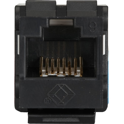 Black Box GigaTrue2 CAT6 Keystone Jack - Unshielded, 110 Punchdown Type, TAA, Black
