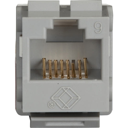 Black Box GigaTrue2 CAT6 Keystone Jack - Unshielded, 110 Punchdown Type, TAA, Gray
