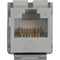 Black Box GigaTrue2 CAT6 Keystone Jack - Unshielded, 110 Punchdown Type, TAA, Gray