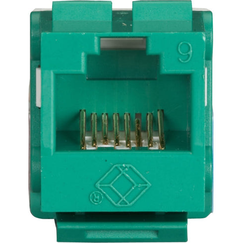 Black Box GigaTrue2 CAT6 Keystone Jack - Unshielded, 110 Punchdown Type, TAA, Green