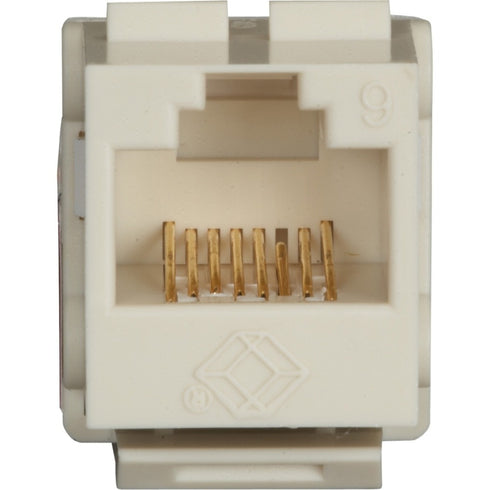 Black Box GigaTrue2 CAT6 Keystone Jack - Unshielded, 110 Punchdown Type, TAA, Office White