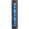 Black Box Standard Adapter Panel, Ceramic Sleeves, (3) Duplex ST Pairs, Blue