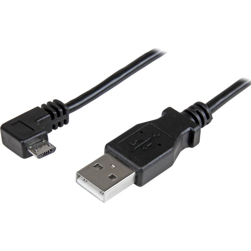 StarTech.com 2m 6 ft Right Angle Micro-USB Charge and Sync Cable M-M - USB 2.0 A to Micro USB - 24 AWG