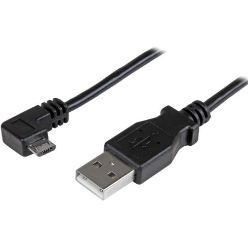 StarTech.com 1m 3 ft Right Angle Micro-USB Charge-and-Sync Cable M-M - USB 2.0 A to Micro-USB - 30-24 AWG