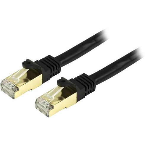 StarTech.com 14 ft Cat6a Patch Cable - Shielded (STP) - Black - 10Gb Snagless Cat 6a Ethernet Patch Cable