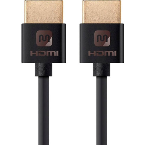 Monoprice Ultra Slim Series High Speed HDMI Cable, 6ft Black