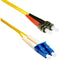 ENET 1M ST-LC Duplex Single-mode 9-125 OS1 or Better Yellow Fiber Patch Cable 1 meter ST-LC Individually Tested