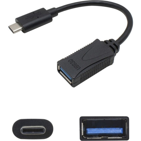 AddOn 7in USB 3.1 (C) Male to USB 3.0 (A) Female Black Adapter Cable