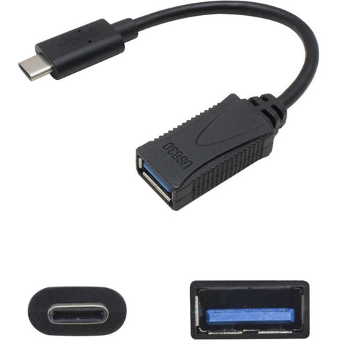 AddOn 5-Pack of 7in USB 3.1 (C) Male to USB 3.0 (A) Female Black Adapter Cables