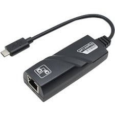 AddOn 5-Pack of 8in USB 3.1 (C) Male to RJ-45 Female Black Network Adapter Cables