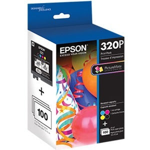 Epson T320P Ink Cartridge-Paper Kit - Black, Cyan, Magenta, Yellow