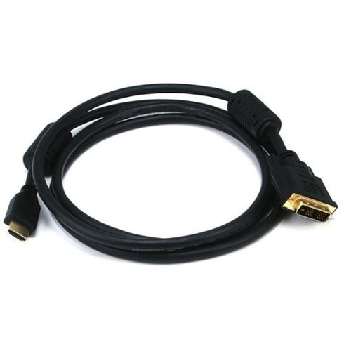 Monoprice 6ft 28AWG High Speed HDMI to DVI Adapter Cable w - Ferrite Cores - Black