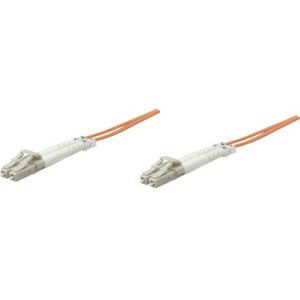 Intellinet Network Solutions Fiber Optic Patch Cable, LC-LC, OM1, 62.5-125, Multimode, Duplex, Orange, 7 ft (2 m)