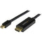 StarTech.com Mini DisplayPort to HDMI Adapter cable - mDP to HDMI Adapter with Built-in Cable - Black - 3 m (10 ft.) - Ultra HD 4K 30Hz