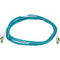 Monoprice 10Gb Fiber Optic Cable, LC-LC, Multi Mode, Duplex - 3 Meter (50-125 Type) - Aqua