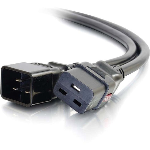 C2G 2ft Locking C19 to C20 15A 250V Power Cord Black