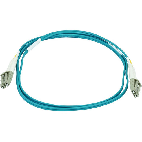 Monoprice 10Gb Fiber Optic Cable, LC-LC, Multi Mode, Duplex - 1 Meter (50-125 Type) - Aqua