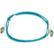 Monoprice 10Gb Fiber Optic Cable, LC-LC, Multi Mode, Duplex - 1 Meter (50-125 Type) - Aqua