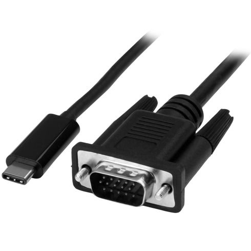 StarTech.com 1m - 3 ft USB C to VGA Cable - USB Type C to VGA - 1920 x 1200 - Black