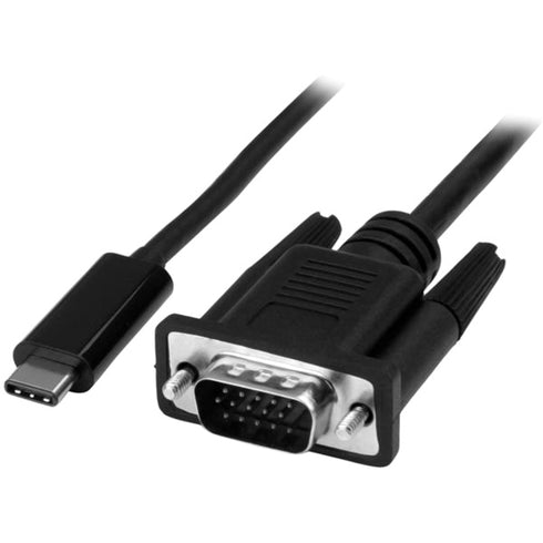 StarTech.com 2m - 6 ft USB C to VGA Cable - USB Type C to VGA - 1920 x 1200 - Black