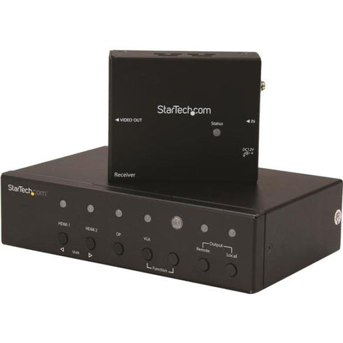 StarTech.com Multi-Input HDBaseT Extender with Built-in Switch - DisplayPort VGA and HDMI Over CAT5 or CAT6 - Up to 4K - up to 230 ft