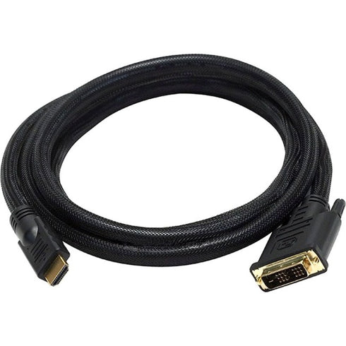 Monoprice 6ft 24AWG CL2 High Speed HDMI to DVI Adapter Cable w - Net Jacket - Black