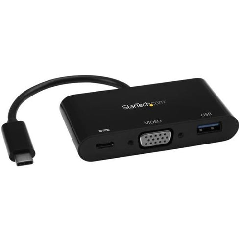 StarTech.com USB-C VGA Multiport Adapter - USB-A Port - with Power Delivery (USB PD) - USB C Adapter Converter - USB C Dongle