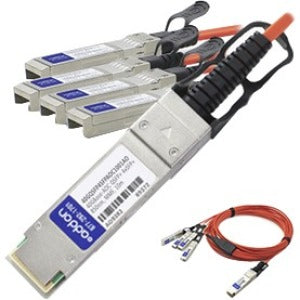AddOn Brocade Compatible TAA Compliant 40GBase-AOC QSFP+ to 4xSFP+ Direct Attach Cable (850nm, MMF, 10m)