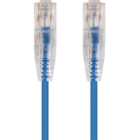 Monoprice SlimRun Cat6 28AWG UTP Ethernet Network Cable, 2ft Blue