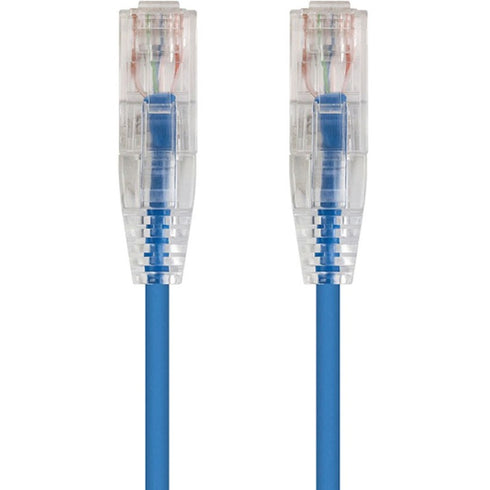 Monoprice SlimRun Cat6 28AWG UTP Ethernet Network Cable, 3ft Blue